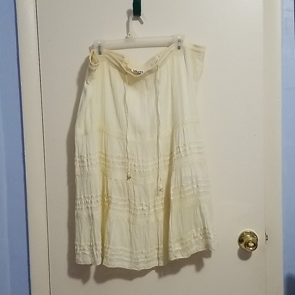 Uniti Off White Free Size Skirt